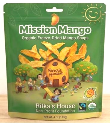 Mission Mango Organic Freeze-Dried Mango Snaps package